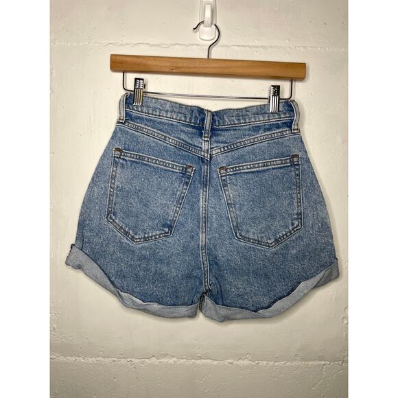 Abercrombie & Fitch 80s Mom Short Ultra High Rise Womens Denim Jean Shorts Sz 24 - Picture 5 of 6